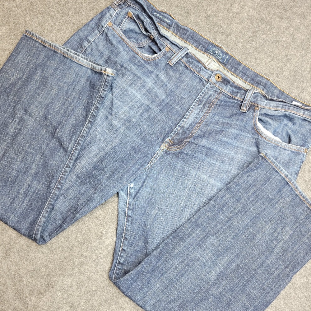 Lucky Brand Jeans Mens 44x30 Blue Denim 181 Relaxed Fit Straight Leg Everyday